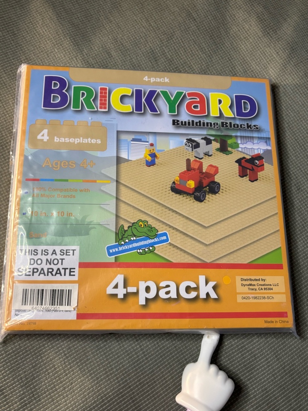 Brickyard Building Blocks 4-Pack Baseplates
10x10 Inch Sand Tan